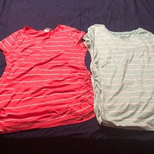 2 Time and Tru Maternity Shirts. Size Large